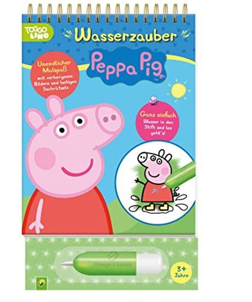 Peppa Pig Wasserzauber - Wassermalbuch ab 3 Jahren Immagine del prodotto 
