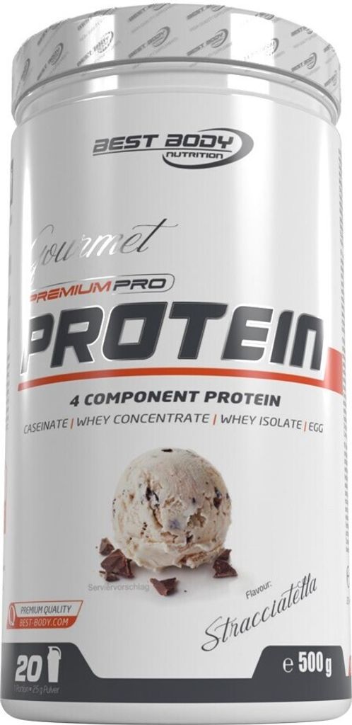 Best Body Nutrition - Gourmet Premium Pro Protein - 500 g Dose, 1 x 500 g Dose, Geschmack: Stracciatella