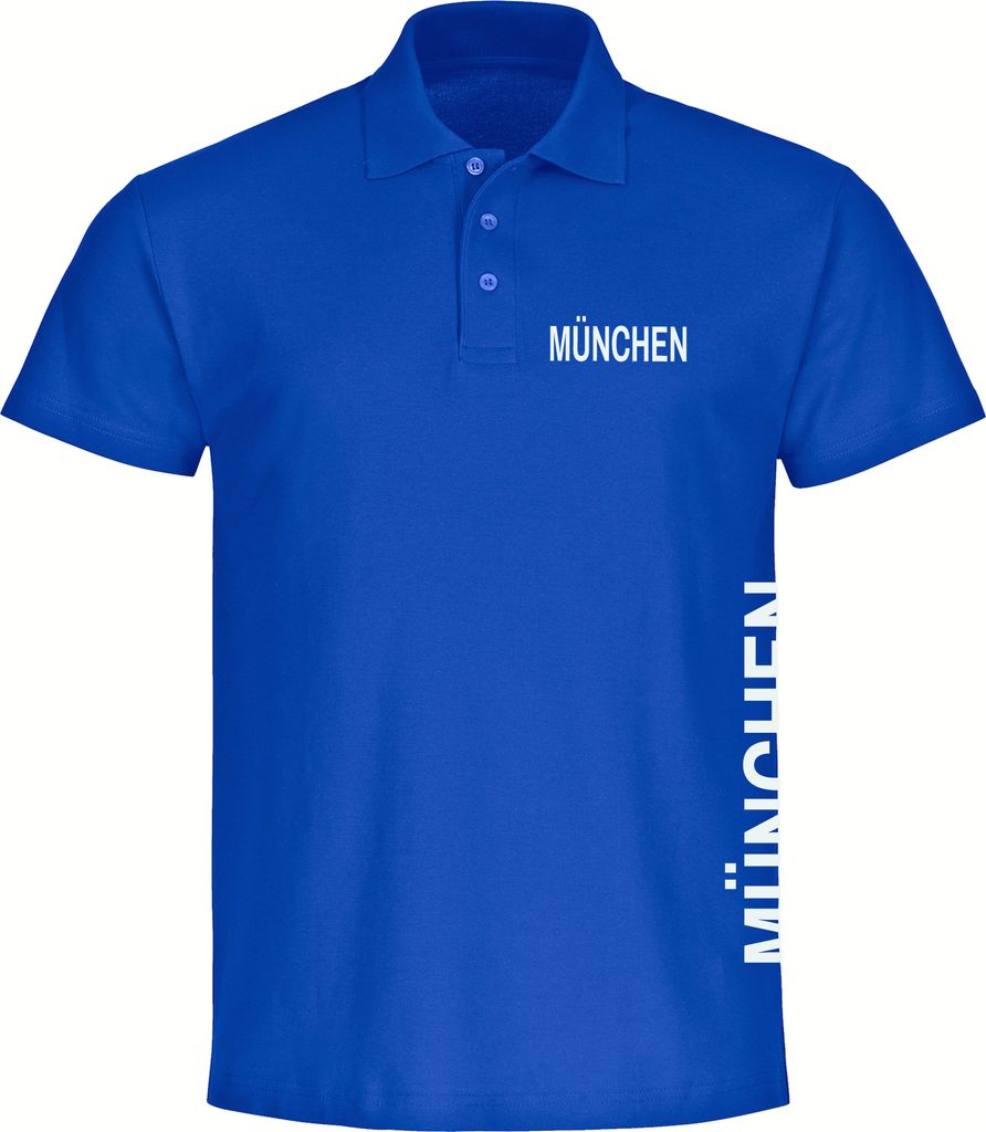 multifanshop Poloshirt - München blau - Brust & Seite, blau, Größe XXL