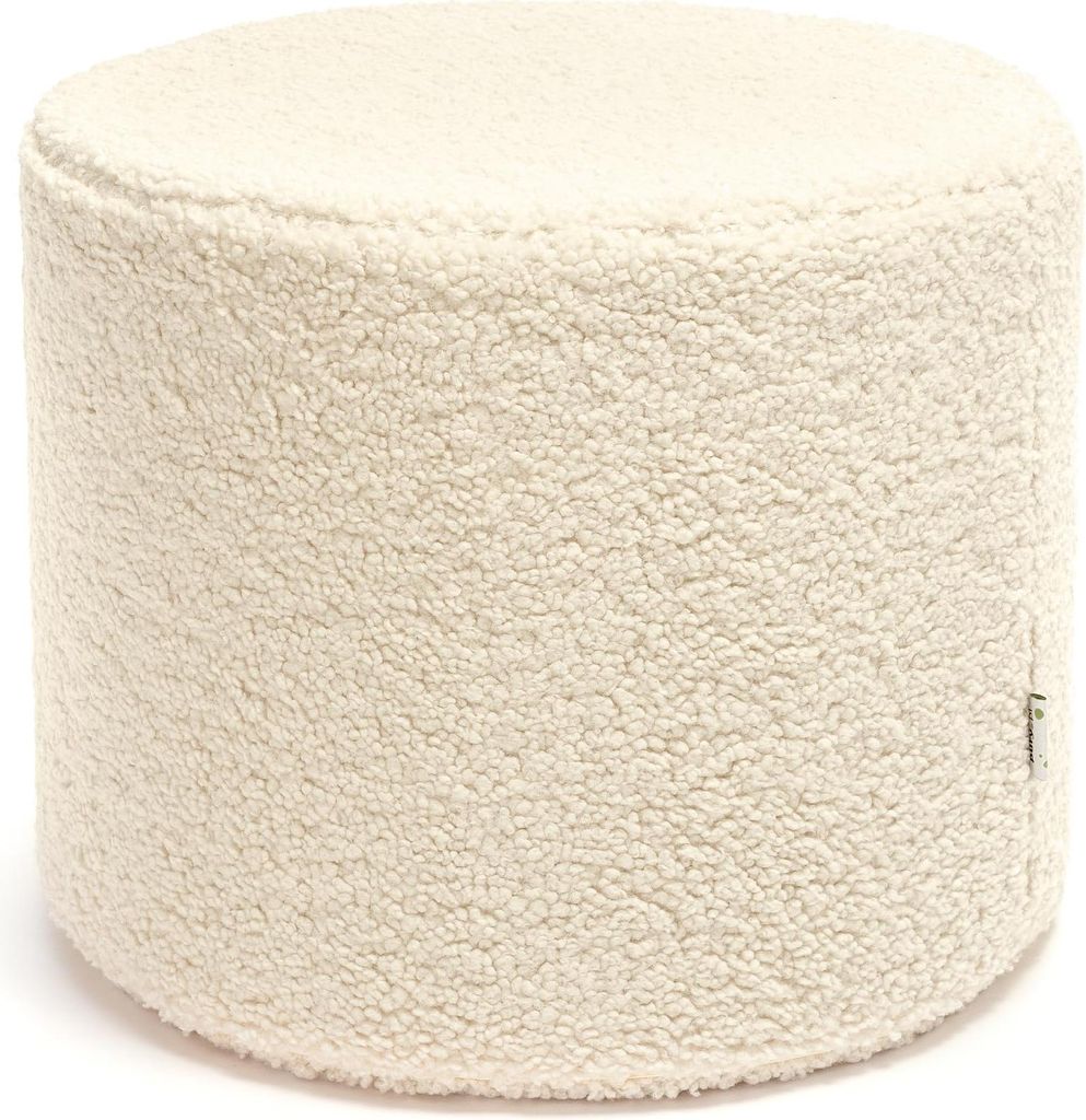 Ecopuf, Sitzhocker, Fußhocker aus Cordstoff, Quadratischer Hocker, 50x40cm