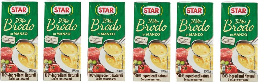 Star Brodo Manzo Broth Flüssiges Rindfleisch, 1 l, 6 Stück Produktbild 