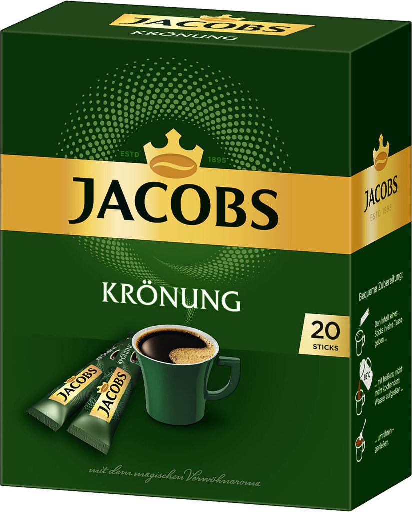 JACOBS Löskaffee Krönung 16 x 20 Sticks löslicher Kaffee Produktbild 5