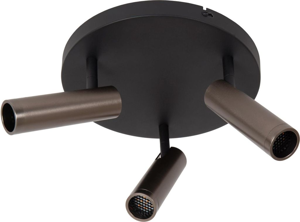Spot Lampe Aluminium verstellbar Grau GU10 3-flammig Modern Strahler