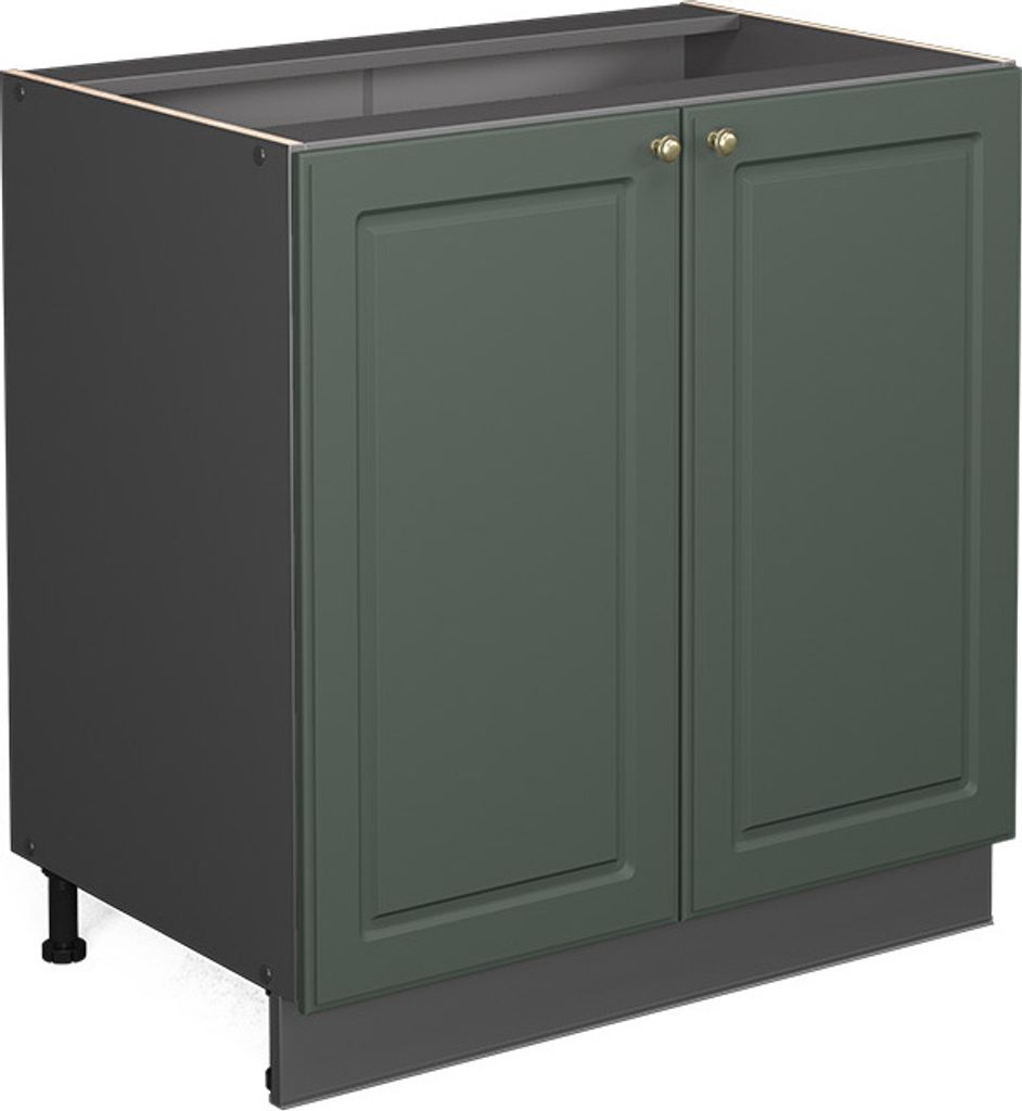 Küchenunterschrank Vicco Fame-Line Grün-Gold Landhaus 80 cm Produktbild 