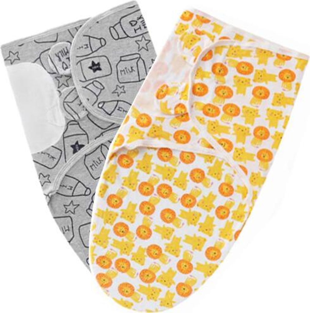 ASKSA Pucktuch 0-3 Monate, 2er Pack Pucksack Baby aus 100% Baumwolle, Sicherheit, Universal Verstellbare, Wickeltuch fuer Saeuglinge Babys,Milch + ...