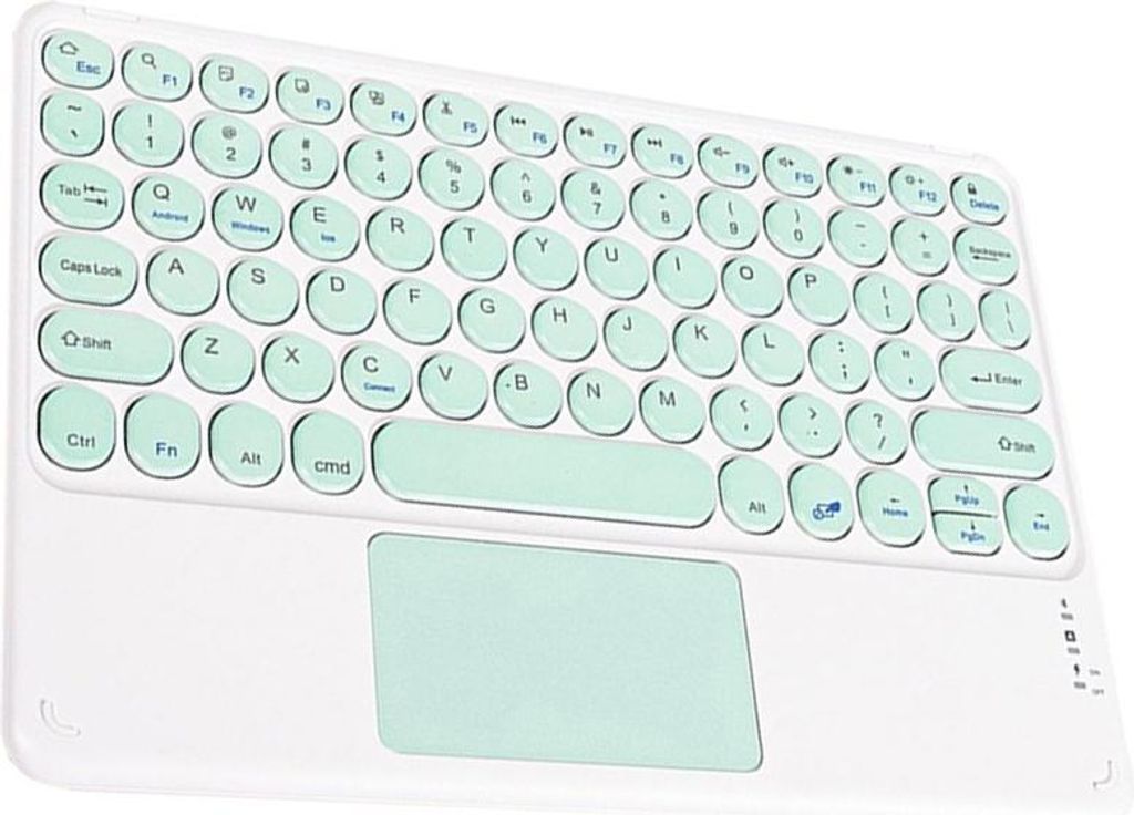 INF Bluetooth Tastatur mit runden Tasten und Touchpad - Für iPad, Tablets Grün