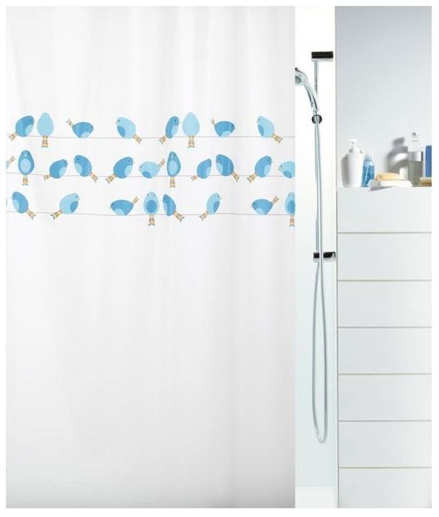 Spirella Duschvorhang Tiere, vers. Designs Farbe: Birdy blue