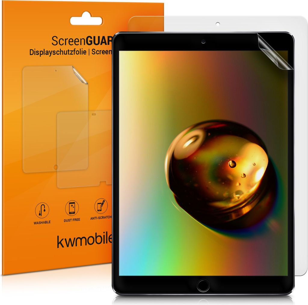 kwmobile 2x Tablet Schutzfolie kompatibel mit Apple iPad Pro 10,5" Folie - Full Screen Protector - Tablet Displayfolie entspiegelt
