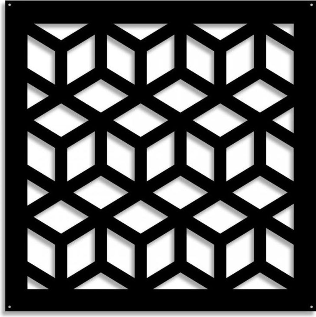 CUBO – Perforiertes PVC–Panel – Sonnenschutz 98x98 cm schwarz