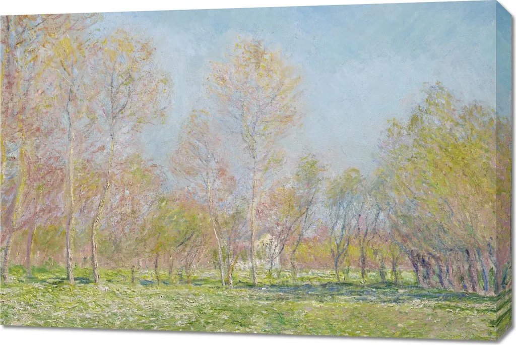 Quadro 90x60cm Primavera a Giverny, Monet Vintage per il Salone