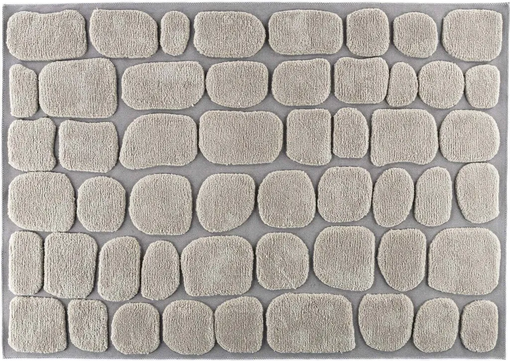 Grand tapis de salon gris rectangulaire 160x230 cm - Texture Moelleuse