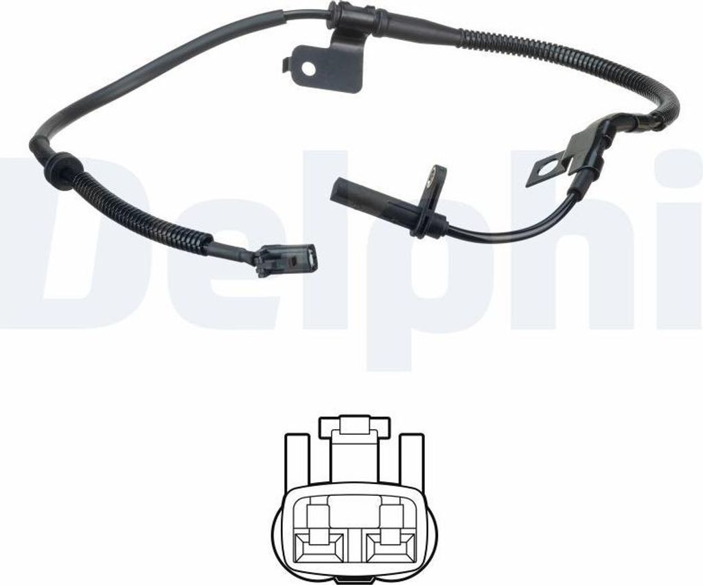DELPHI ABS Sensor Raddrehzahl Vorne Rechts für KIA SORENTO I (JC) SS20620