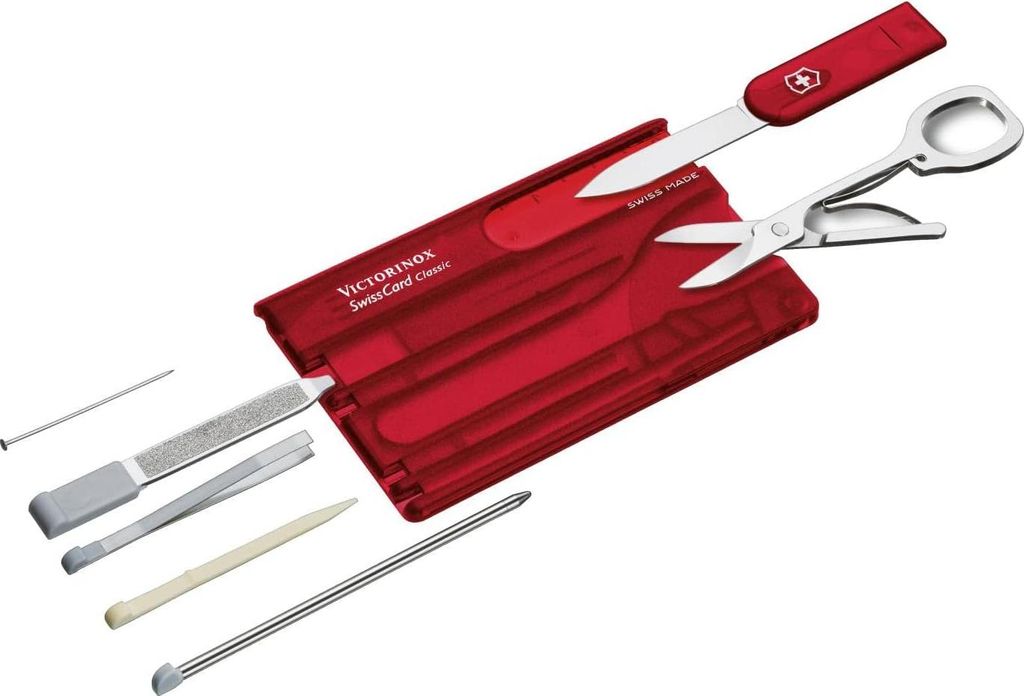 Victorinox Swiss Card Classic rouge transparent Image du produit 