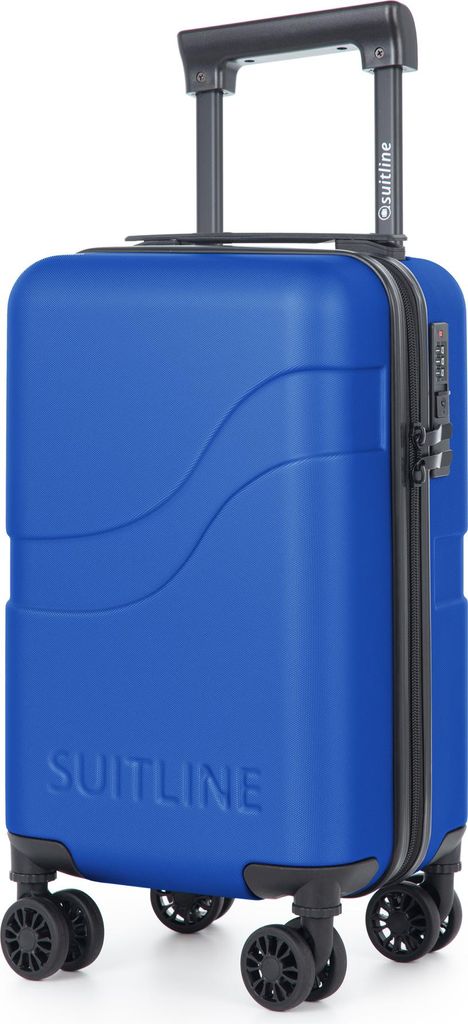 Suitline Clix-Lite - kleiner Koffer abnehmbare Rollen Unter-Sitz Handgepäck Underseat mini Trolley 40x20x25 cm - Größe XS,Dunkelblau
