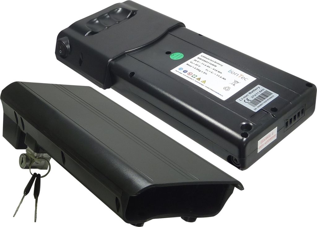 LionTec Fahrradbatterie 36 V (37 V) - 11,6 Ah mit Ladegerät Produktbild 