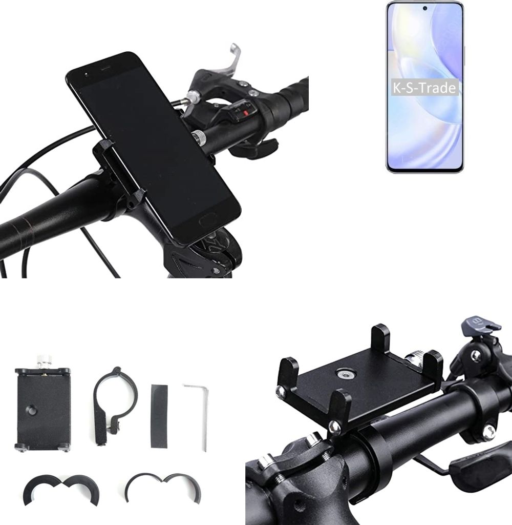 K-S-Trade Handyhalterung für das Fahrrad kompatibel mit Huawei nova 8 SE Vitality Edition Halter Lenkstange Fahrradhalterung Motorrad Bike Mount