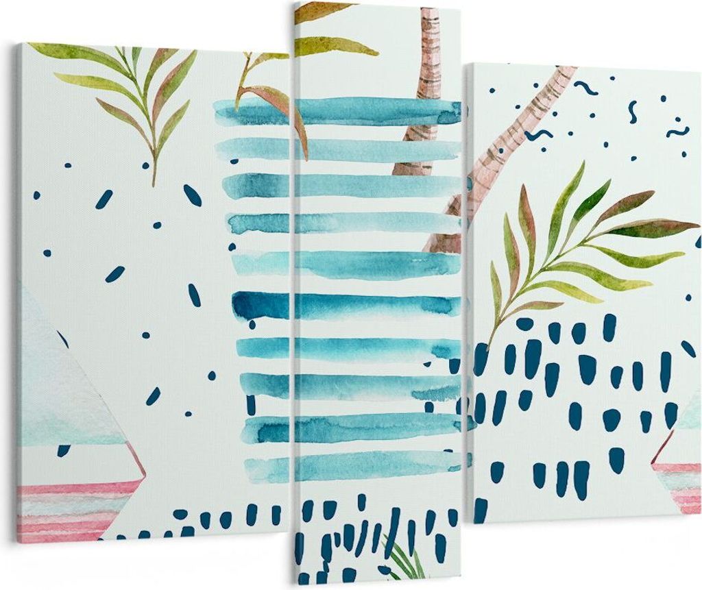 Bild auf Leinwand - Leinwandbild - Aquarell palme tropisch Produktbild 