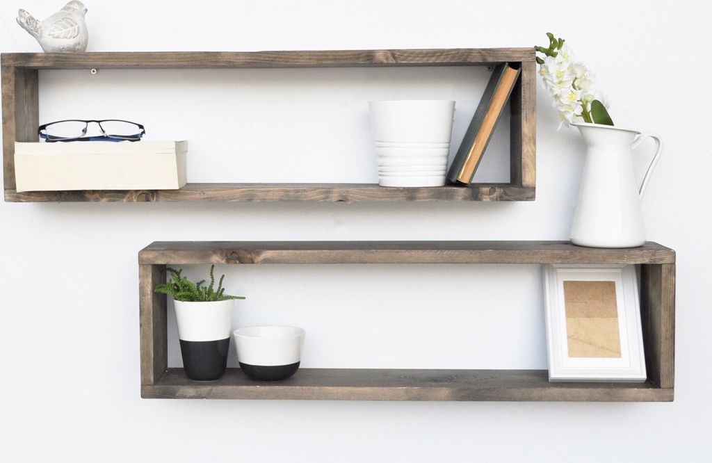 Skye Decor, Almıla- Aa007EVL, Nussbaumfarbe, Wandregale, 24x70x20 cm, 100% Fichteholz