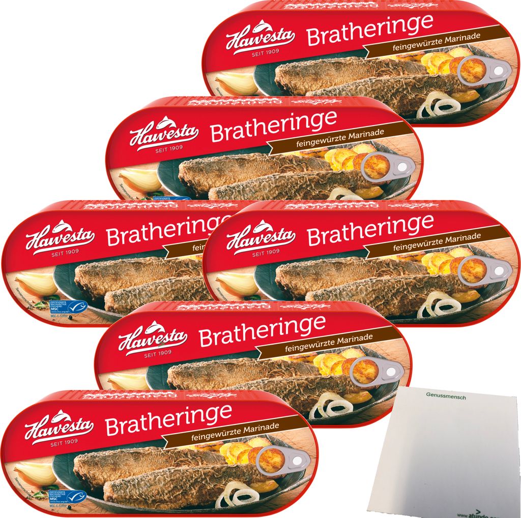 Hawesta Bratheringe in feingewürzter Marinade 6er Pack Produktbild 