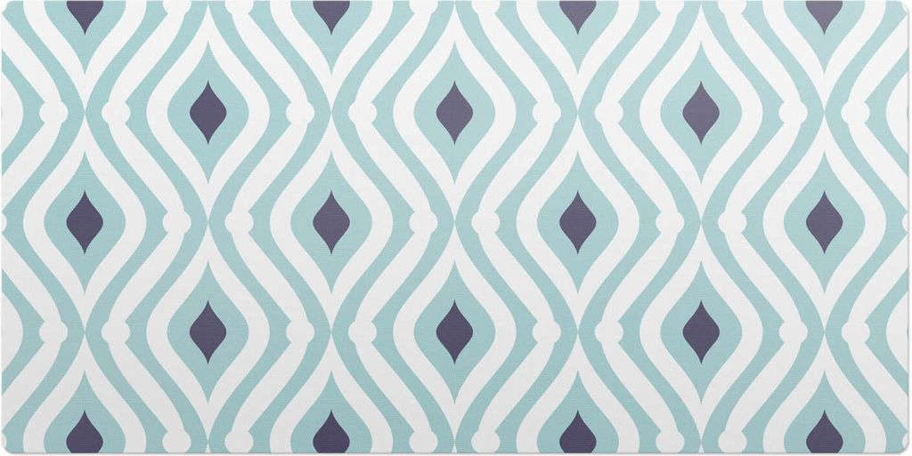 Geometrisches Retro-Muster– Schreibtischunterlage – Schreibtisch Tischunterlage – 120x60 cm – Unterlage Groß Schreibtischmatte