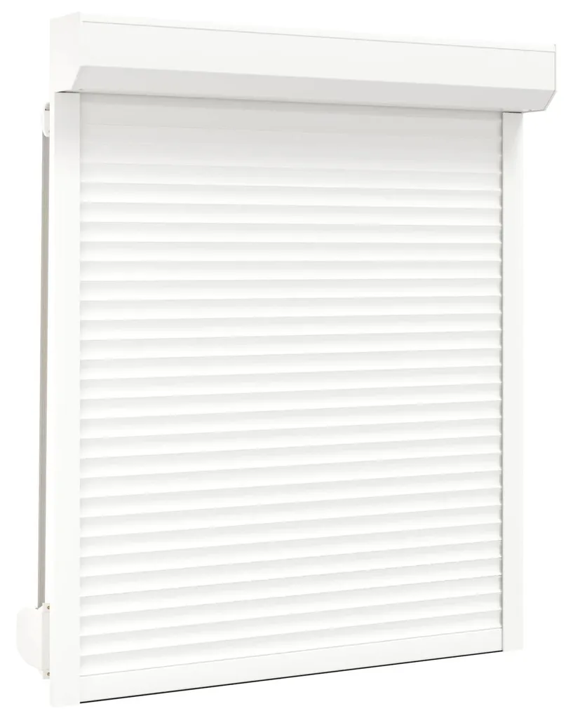 Volet roulant extérieur en aluminium blanc 110x130 cm isolant thermique