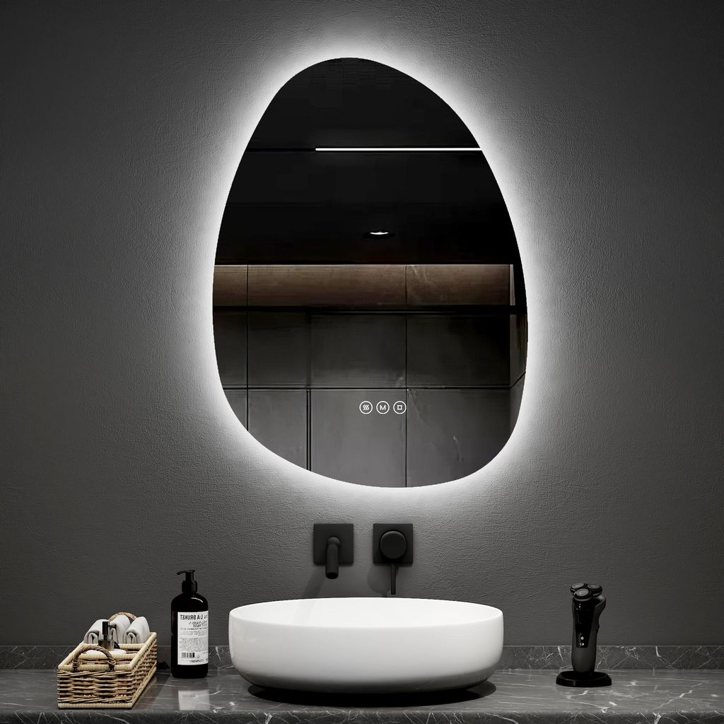 EMKE Miroir de salle de bain LED avec interrupteur tactile, Image du produit 