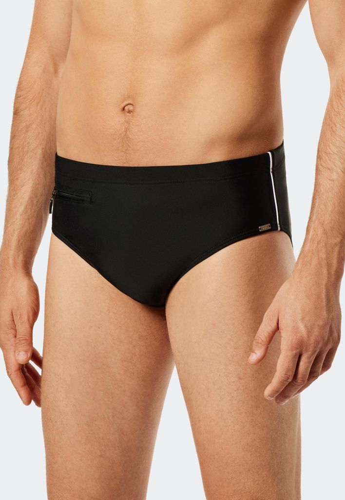 Schiesser Herren Badehose Slip Komfort Gr. 7  schwarz Produktbild 