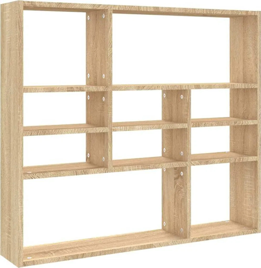 Organizzatore Parete Rovere Sonoma 90x78 cm - Scaffale vidaXL