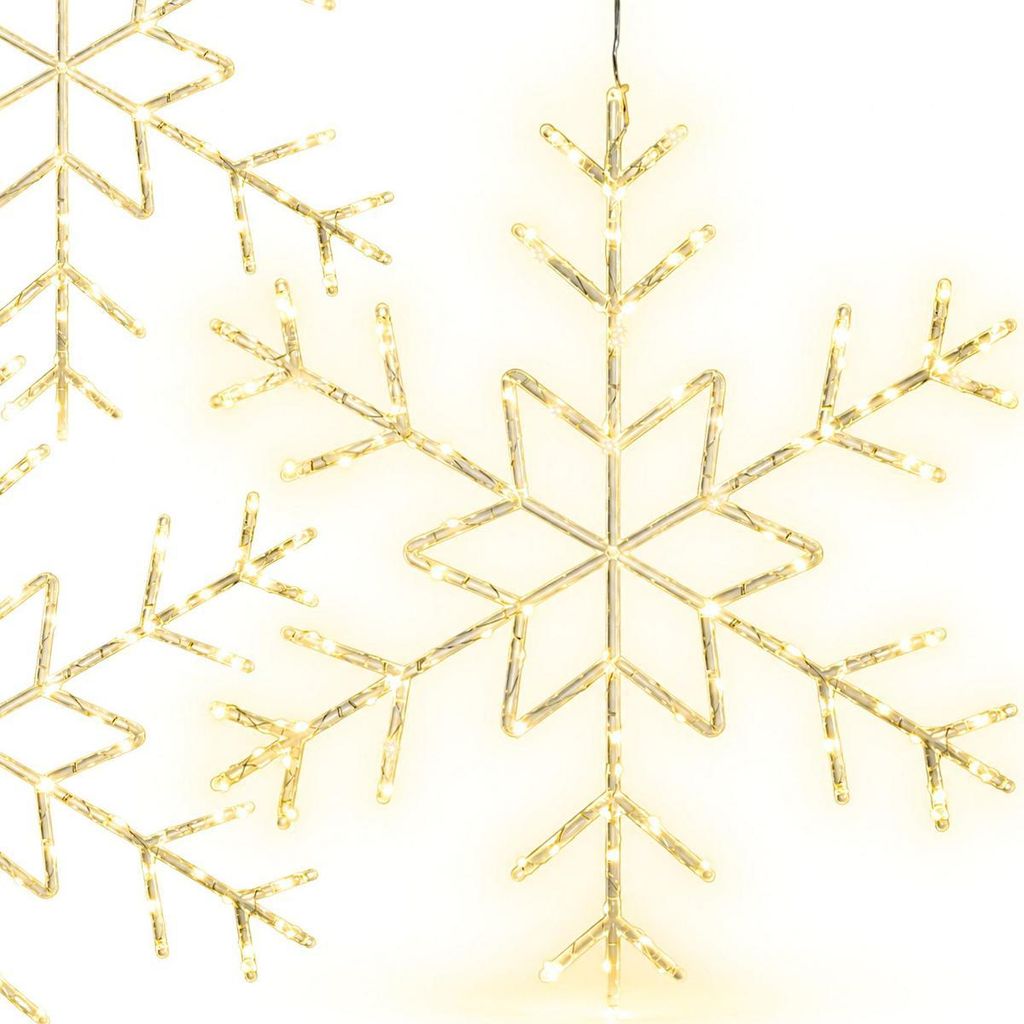 Hängende LED-Schneeflocke, 120 Micro-LEDs, warmweiß, 8 Produktbild 