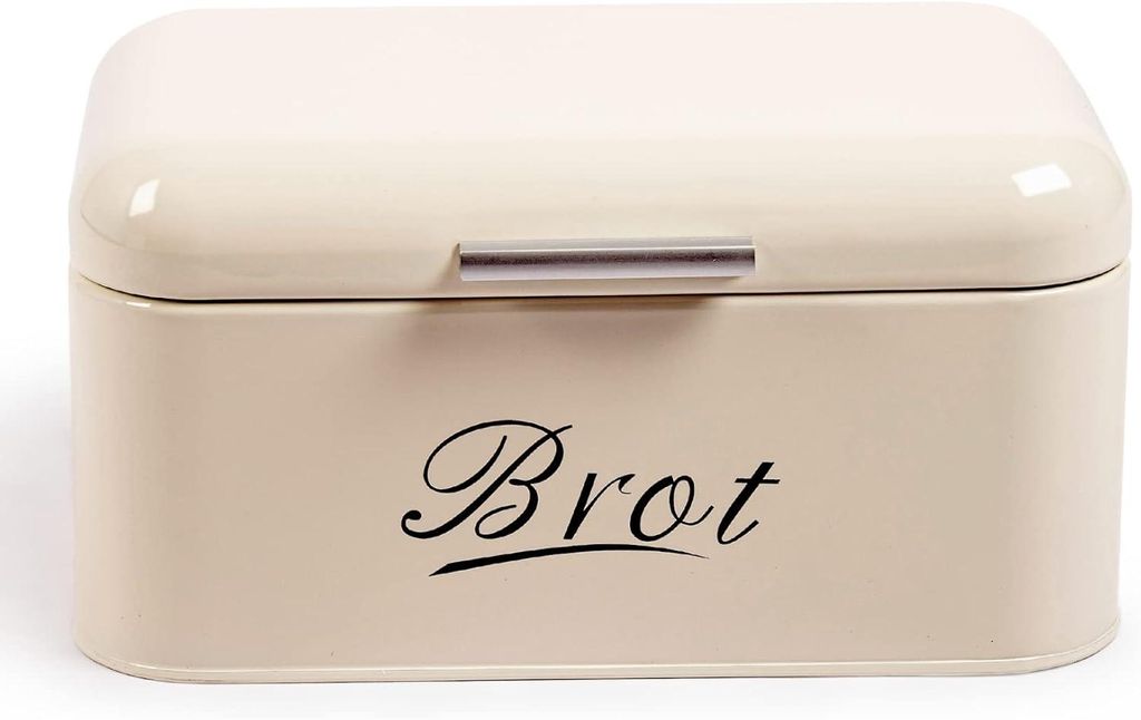 Brotkasten mit Deckel, Großer Knäckebrot Box aus Metall, Brotaufbewahrungsbox Bread box, Brot und Kekse Lange Aufbewahren und Trocken Halten, Ret...
