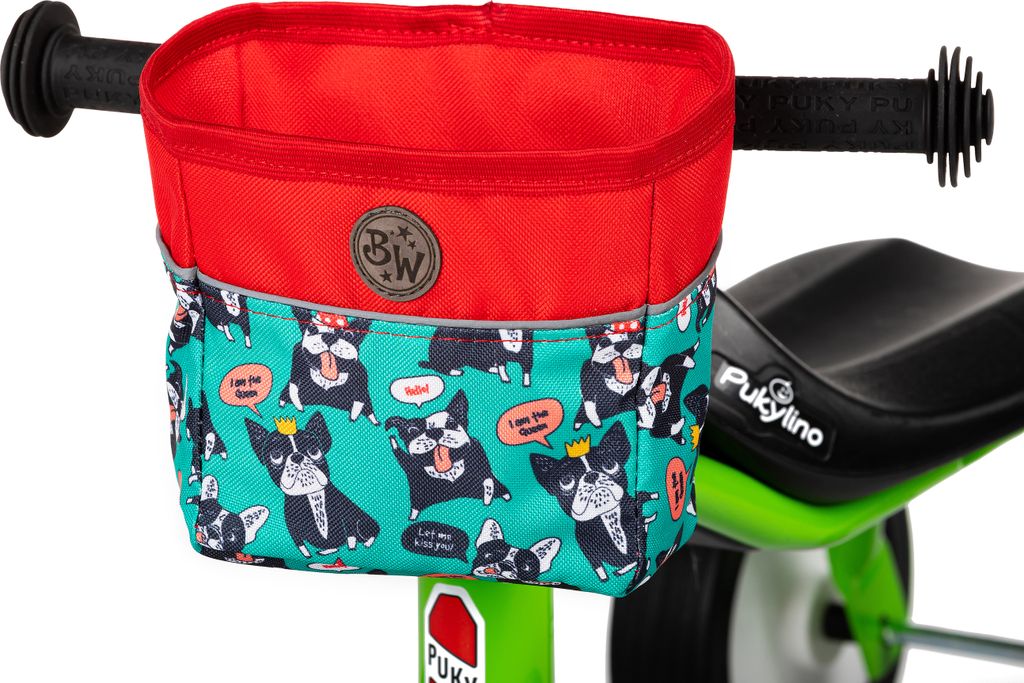 BAMBINIWELT Lenkerkorb für Kinder Lenkertasche kompatibel mit Pukylino Wutsch Fitsch Puky OFFEN für Dreirad Laufrad Rutschfahrzeuge (Modell 15)