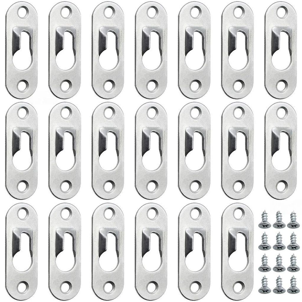 Schlüssellochaufhänger, 30 Stück, Schraubverschlüsse, Linsenkopfbefestigungen, silberfarben, Metall-Schlüssellochaufhänger zum Aufhängen von...