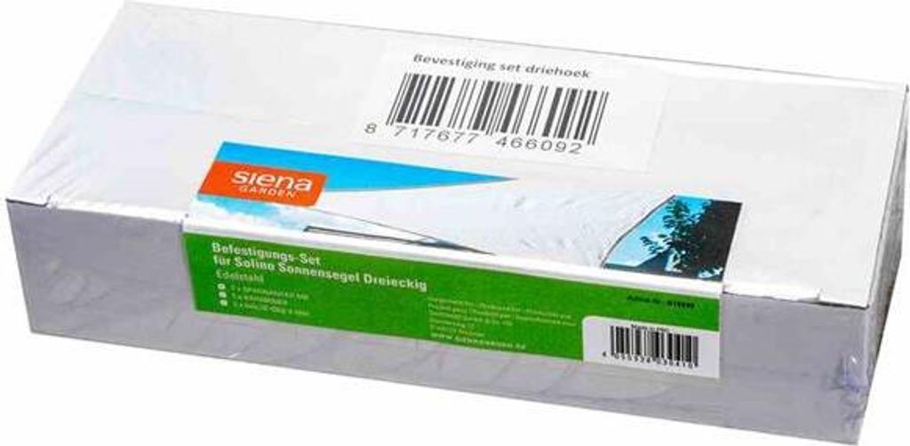 Siena Garden Solino Zubehör Befestigungs-Set für 3-eckige Sonnensegel