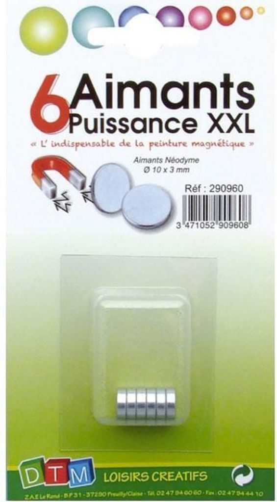 6 Mini extra starke Magnete Produktbild 