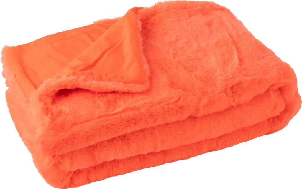 Couverture J-Line Cutie rouge fluo anti-froid en polyester thermique