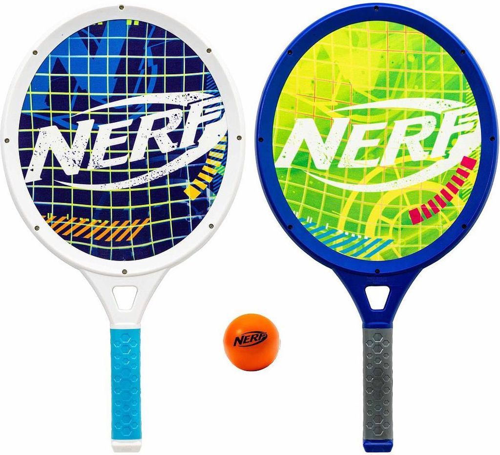 Nerf Tennis Set Driveway - Jumbo Schläger und Schaumstoffball für Kinder