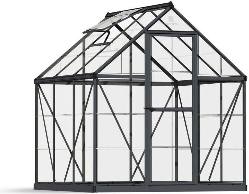 Palram - Canopia Aluminium Gewächshaus Harmony 66 Grau 185x185x208 cm