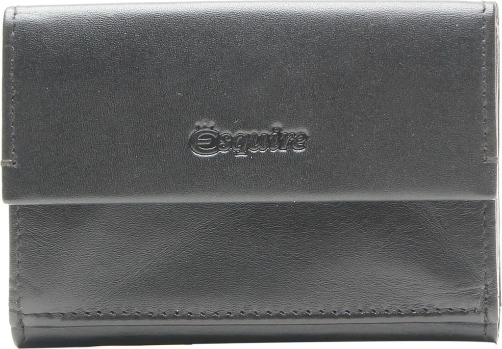 Esquire New Silk Taschenbörse Black - Portefeuille Cuir Noir de Qualité