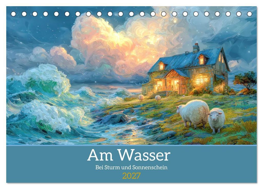 Am Wasser - Bei Sturm und Sonnenschein (Tischkalender 2027 DIN A5 quer), CALVENDO Monatskalender