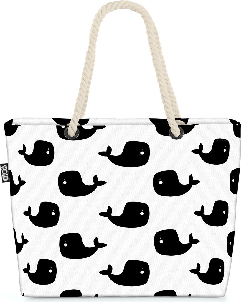 VOID Walherde Wale Strandtasche Shopper 58x38x16cm 23L XXL Einkaufstasche Tasche Reisetasche Beach Bag