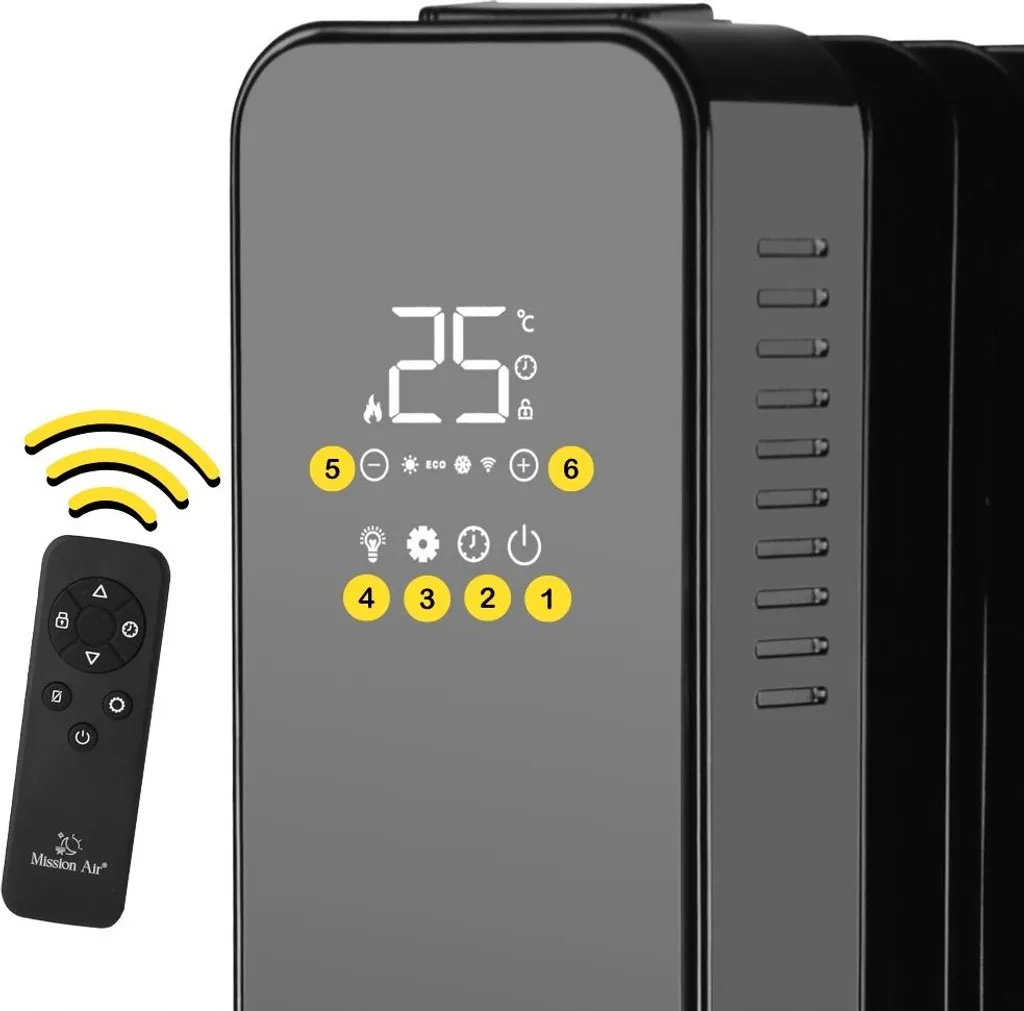 Radiatore a olio OSLO 2500W Black WiFi - 8