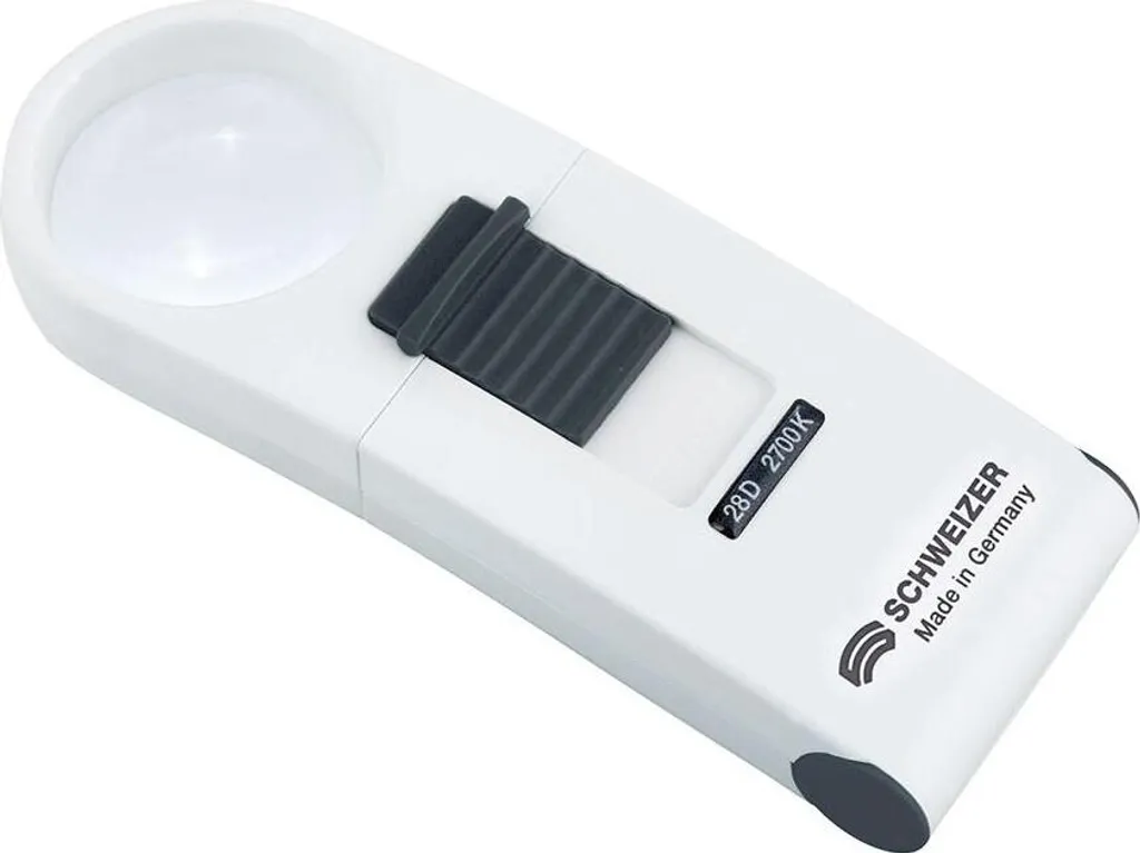 Loupe pour malvoyance Schweizer Ökolux Plus Mobil 7x LED 2700 K