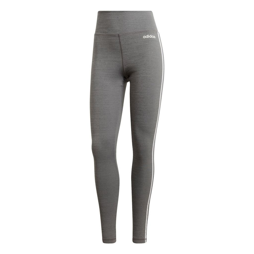 Adidas Design 2 Move 3 Stripes High Rise Tight Regular Dark Grey Heather / White L