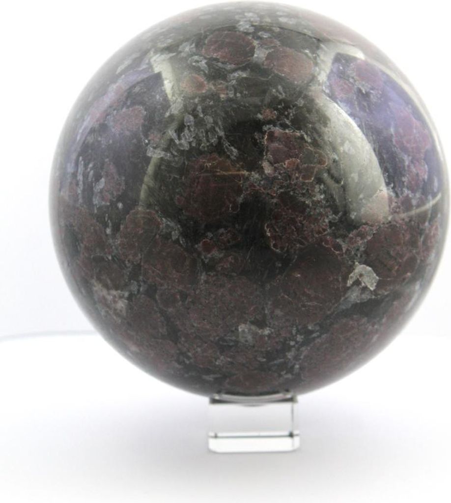 Granat Edelsteinkugel violett anthrazit schwarze Edelstein Geode 17cm 17
