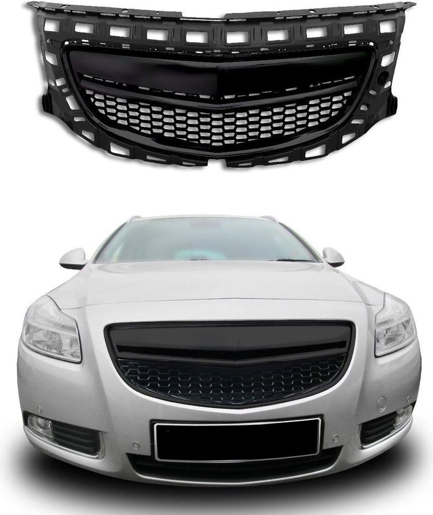 Für Opel Insignia Kühlergrill Sportgrill Front Grill Waben Gitter in Schwarz