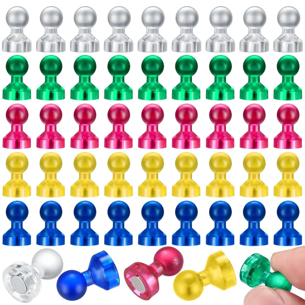 Aimants de Fixation pour Tableaux et Réfrigérateurs - Lot de 50 Pièces
