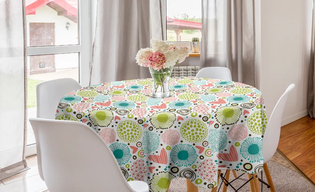 Tovaglia per Sala da Pranzo 150cm Rotonda | ABAKUHAUS Multicolore