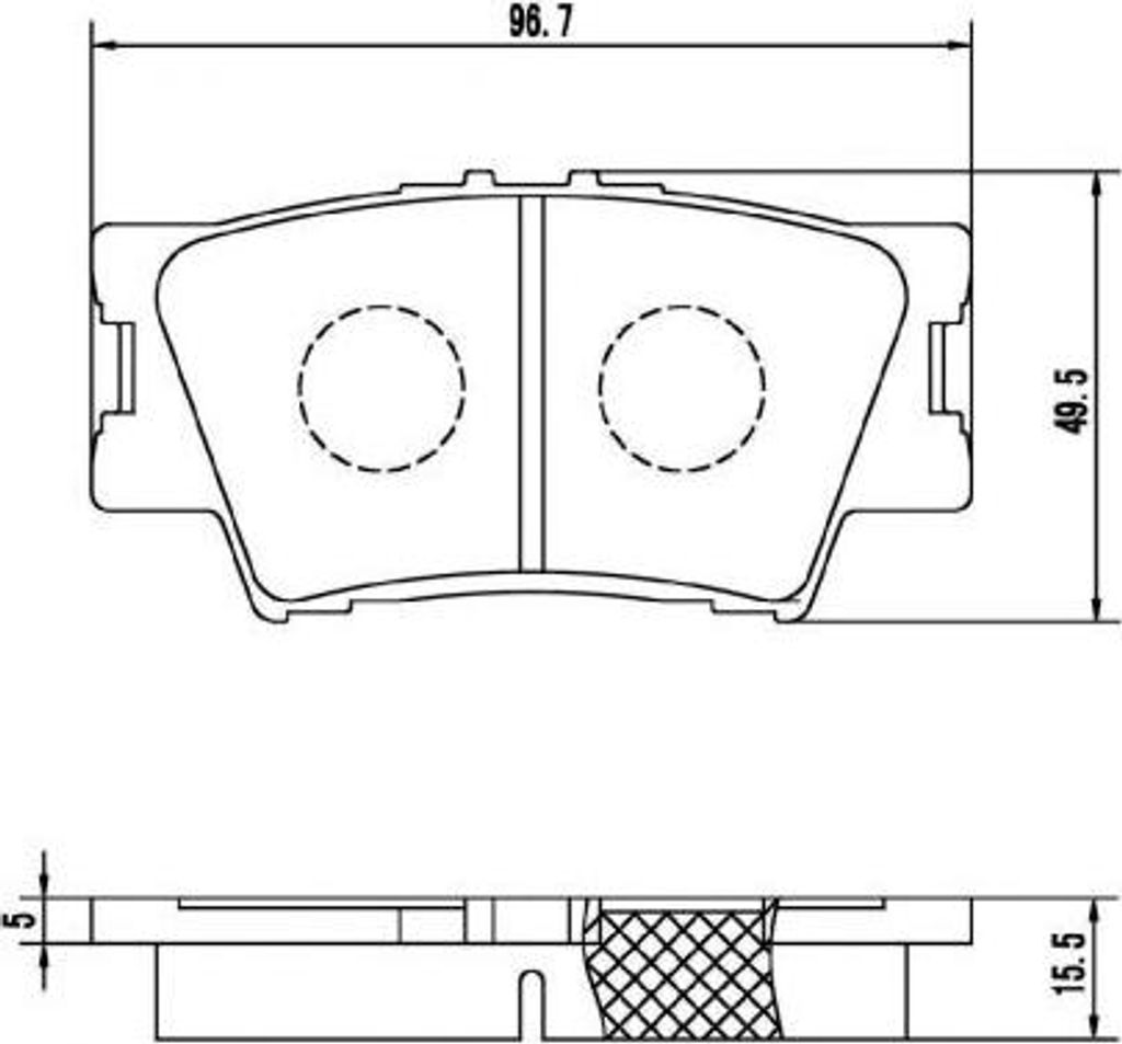 MAPCO Bremsbeläge Satz Hinten für TOYOTA RAV 4 III (ACA3, ACE, ALA3, GSA3, ZSA3) 6890
