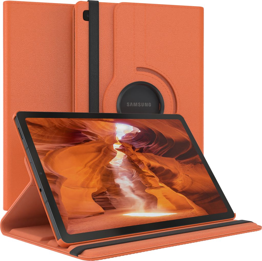EAZY CASE - Tablet Hülle für Samsung Galaxy Tab S6 Lite Schutzhülle, Tablet Case 360° drehbar in Orange