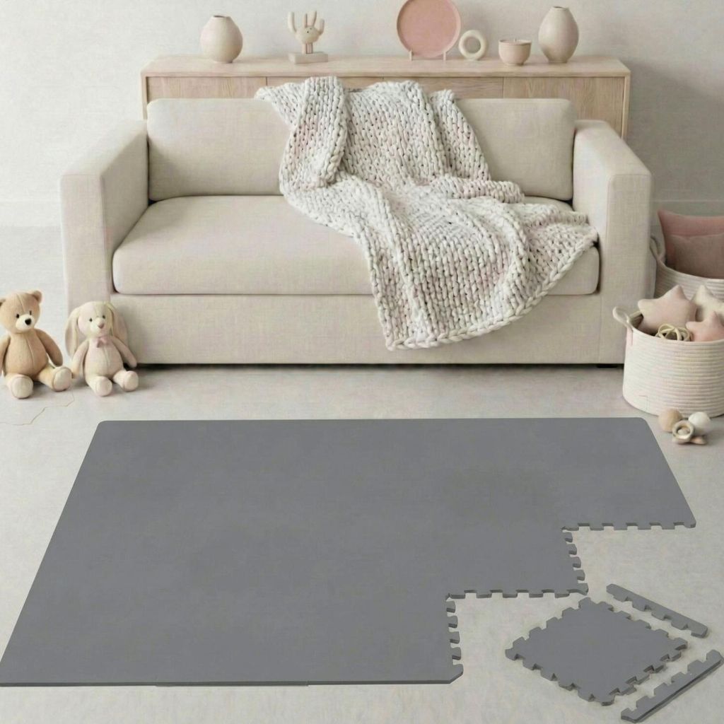 18 Teile Spielmatte Baby Puzzlematte 30x30 Krabbelmatte Bodenmatte Kinderzimmer